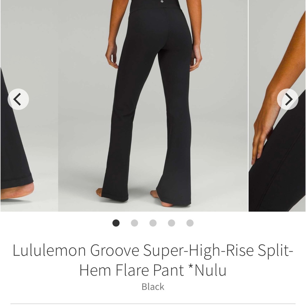 Lululemon Groove Super-High-Rise Split-Hem Flare Pant *Nulu
Black NWT size 4